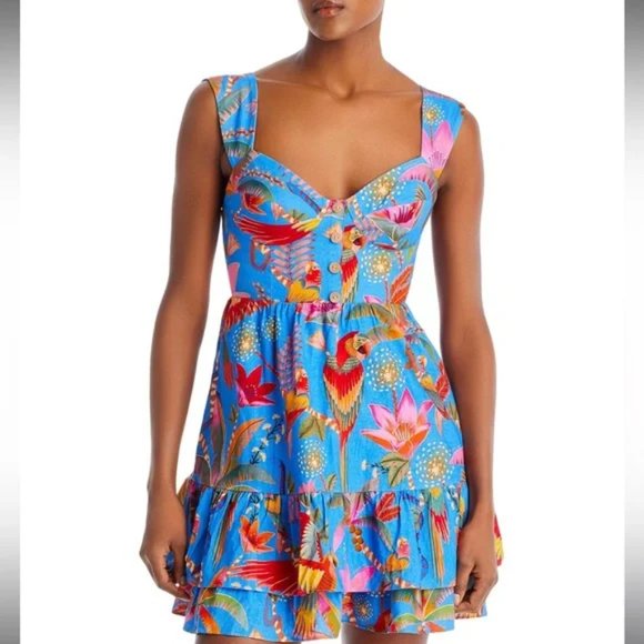 NEW Farm Rio Macaw Party Mini Dress size S #2909 - Picture 4 of 11